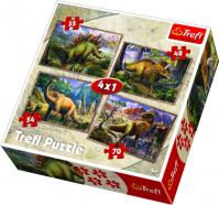 Dinosauři: Puzzle 4v1 (35,48,54,70 dílků)