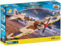 Stavebnice COBI 5525 II World War Stíhací letoun Supermarine Spitfire Mk. IX/280 kostek+1 figurka