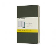 Moleskine: Sešity 3 ks čtverečkované zelené S