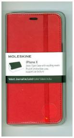 Moleskine: Pouzdro na iPhone X červené