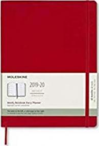 Moleskine: Plánovací zápisník 2019-2020 měkký červený XL