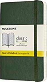 Moleskine: Zápisník měkký čtverečkovaný zelený S