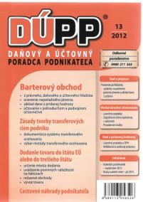 DÚPP 13/2012 Barterový obchod