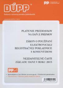 DUPP 6-7/2013 Platenie preddavkov na daň z príjmov