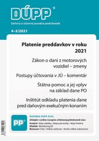 DUPP 4-5/2021 Platenie preddavkov v roku 2021