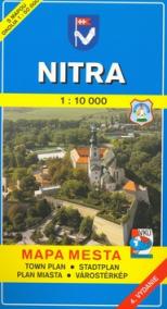 Nitra 1:10 000 Mapa mesta Town plan Stadtplan Plan miasta Várostérkép