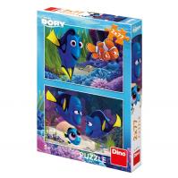 Hledá se Dory: puzzle 2x77 dílků