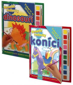 Komplet 2ks Veselé vodovky Koníci + Dinosauři