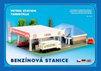 Benzínová stanice - Stavebnice papírového modelu