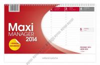 Kalendář 2014 - Maximanager červený - stolní