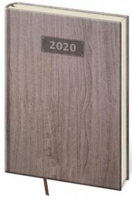 Diář 2020 - Wood/týdenní A5/tmavě hnědá