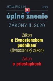 Aktualizácia II/1 2020 -Živnostenský zákon, Zákon o priestupkoch