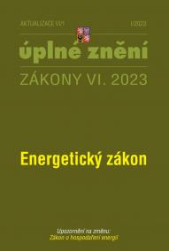 Aktualizace VI/1 2023 Energetický zákon - Zákon o hospodaření energií