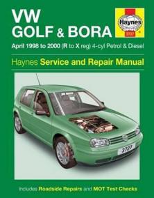 VW Golf - Bora Petrol - Diesel (April 98 - 00) Haynes Service and Repair Manuals