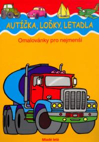 Autíčka, loďky, letadla - omalovánka