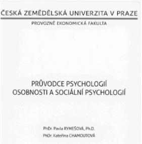 Průvodce psychologií osobnosti a sociální psychologií