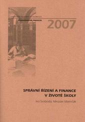 Správní řízení a finance v životě školy