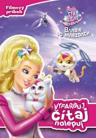 Barbie vo hviezdach Vyfarbuj, čítaj,  nalepuj