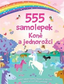 555 samolepek - Koně a jednorožci