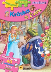 Kráska a Zvíře - Samolepkové puzzle pohádky