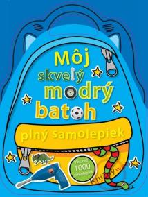 Môj skvelý modrý batoh plný samolepiek