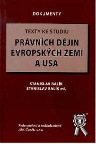 Texty ke studiu právních dějin evropských zemí a USA